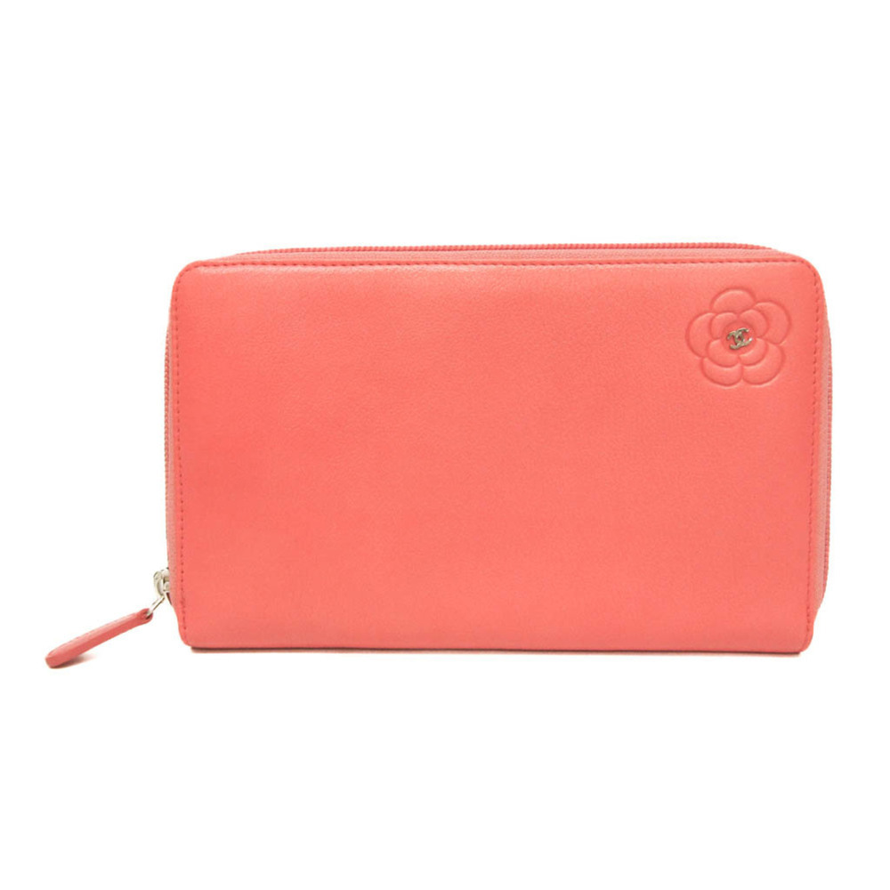 CHANEL Authentic Pink Leather Wallet